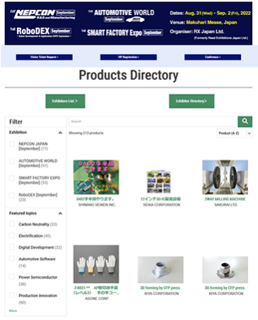 Exhibitor/Products Directory